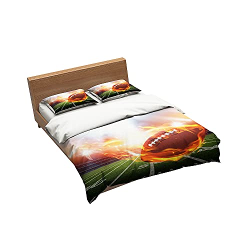 Parure de lit rugby en microfibre avec housse de couette 200x200