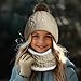 PEAK 2 PEAK 3-Piece Beige Hat, Glove and Scarf Set For Girls and Boys Ages 1-5 Years - Fleece Lined