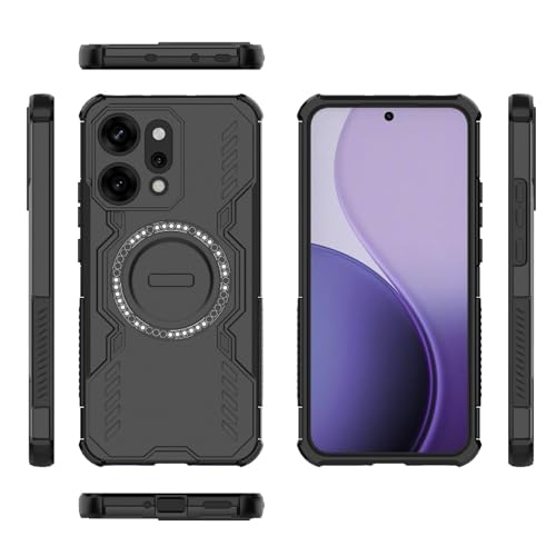 Image of Back Cover Case for Oppo Reno 14 Pro 5G | 360 Protection Mobile Phone Case Mag-Safe | Camera Protection | Oppo Reno 14 Pro 5+G Back Cover | Oppo Reno 14Pro 5G - Black TPU+PC