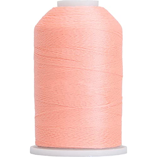 Image of ThreadArt Glow in the Dark Embroidery Thread, 1000M, Peach | Glow in the dark embroidery thread adds luminous detail to designs. Works with embroidery and sewing machines.