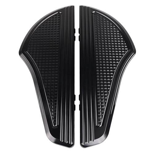 Marchepied Noir CNC avec grip antidérapant pour conducteur Harley Softail et Touring