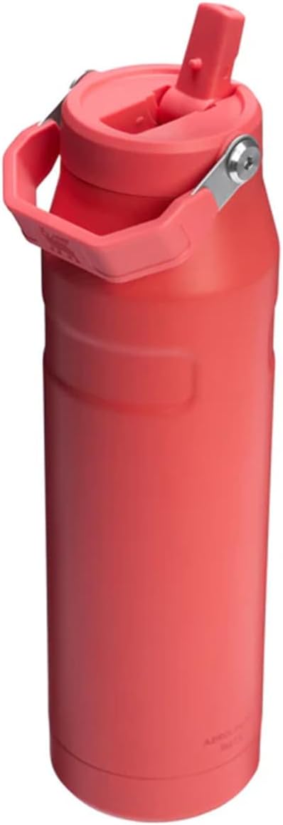 Stanley IceFlow Aerolight Flip Straw 2.0 Pipetli Su Şişesi, Mercan (Hot Coral), 1.06 Litre