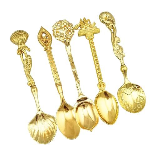 Migliora la tua sala da pranzo con questo set di cucchiai artigianali vintage, con intricati disegni in rilievo realizzati in lega di alta qualità per un'eleganza duratura e durata nelle collezioni di utensili da cucina