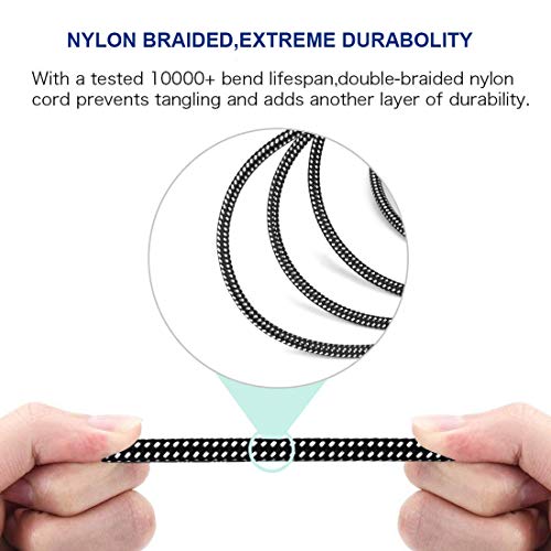 KINXIYU XLR Male to 1/4 Inch TRS Cable 30 FT, Nylong Braided XLR 3 Pin Male to Quarter inch 6.35mm TRS Male Balanced Interconnect Wire Mic Cord (Pure Copper Conductors) - Thumbnail 3