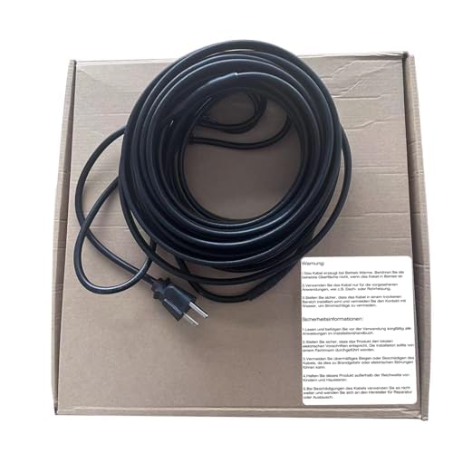 H&G Lifestyles 15M Dachrinnenheizung 230V – Selbstregulierendes Heizkabel 26W/m für Dachrinne, Rohr, Wasserleitung – Frostschutz Begleitheizung, Heizband gegen Eis und Schnee