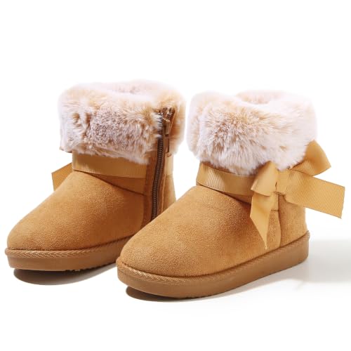 Image of Femizee Girls Boys Warm Winter Boots Kids Outdoor Snow Boots(Toddler /Little Kid)