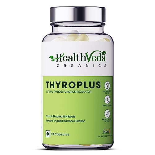 Health Veda Organics Thyroplus Supplement – Rapid Action Formula – Kanchanar – Harad – Baheda – Amla-Sounth – Supports Thyroid Health –Healthy Cellular Metabolism – 60 Capsules Health Veda Organics Thyroplus Supplement – Rapid Action Formula – Kanchanar – Harad – Baheda – Amla-Sounth – Supports Thyroid Health –Healthy Cellular Metabolism – 60 Capsules