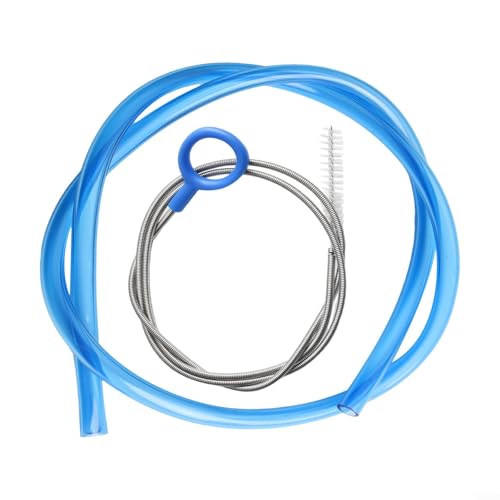 ZWEquipint Ensemble de tubes d'hydratation de rechange, avec brosse de nettoyage, compatible avec les grandes marques de réservoir d'eau et système potable, 98 cm de long (bleu)