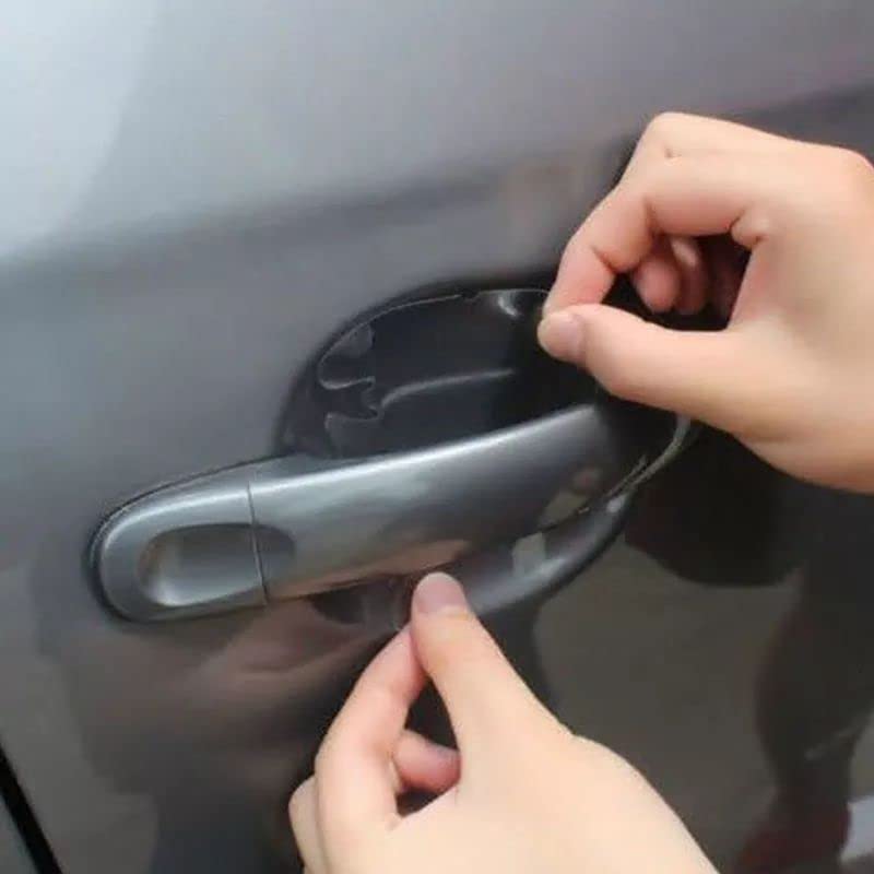 Car Door Handle Cup Protector Scratch Protectors for Vehicles Transparent Paint Protection Auto Doors Bowl Invisible Protective Film Durable Easy Installation Universal Fit Car Exterior Accessory (4)