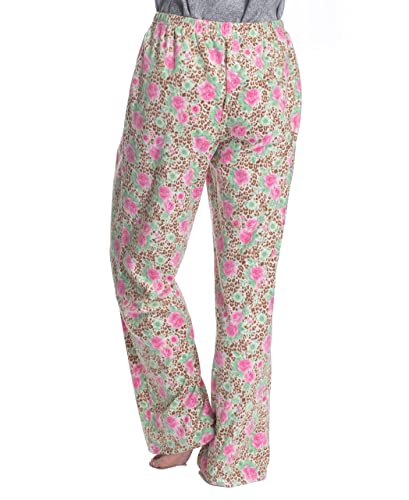 Hanes Women's Sleep Fleece Pant, Floral Leopard, Large #TOP3