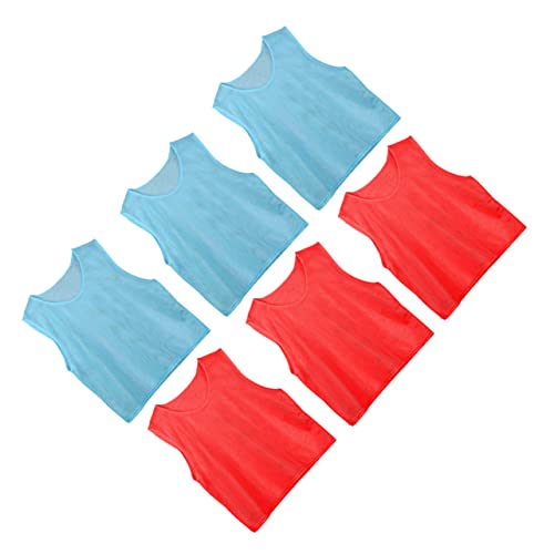 GANAZONO 6 Peças Camisa Esportiva Masculina Vôlei Futebol Regata Malha Pinnies Jovens Crianças Camis