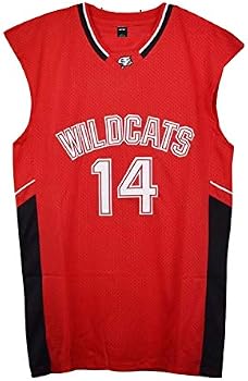 AIFFEE Camiseta de basquete nº 14 Bolton Wildcats vermelha P-2GG