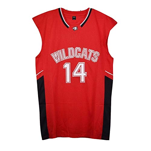 AIFFEE #14 Bolton Wildcats camisa de basquete cor vermelha P-XGG 90S roupas hip hop para festa, letr
