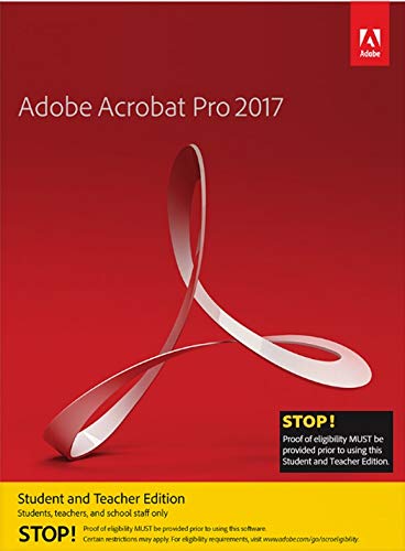 Adobe Acrobat Pro 2017 | Student & Teacher Edition | Mac Disc
