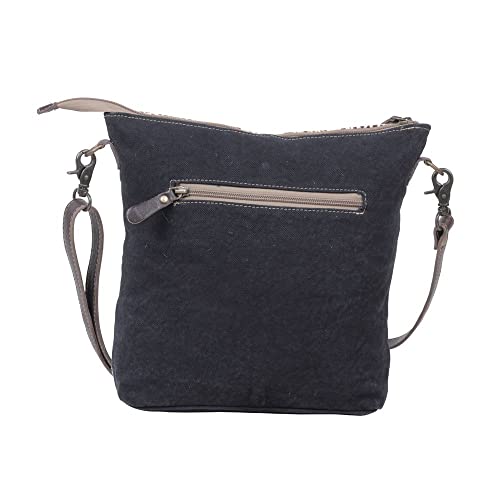 Myra Bag Western Canvas Crossbody Bag for Women - Cotton and Upcycled Leather Shoulder Bag Junoesque3