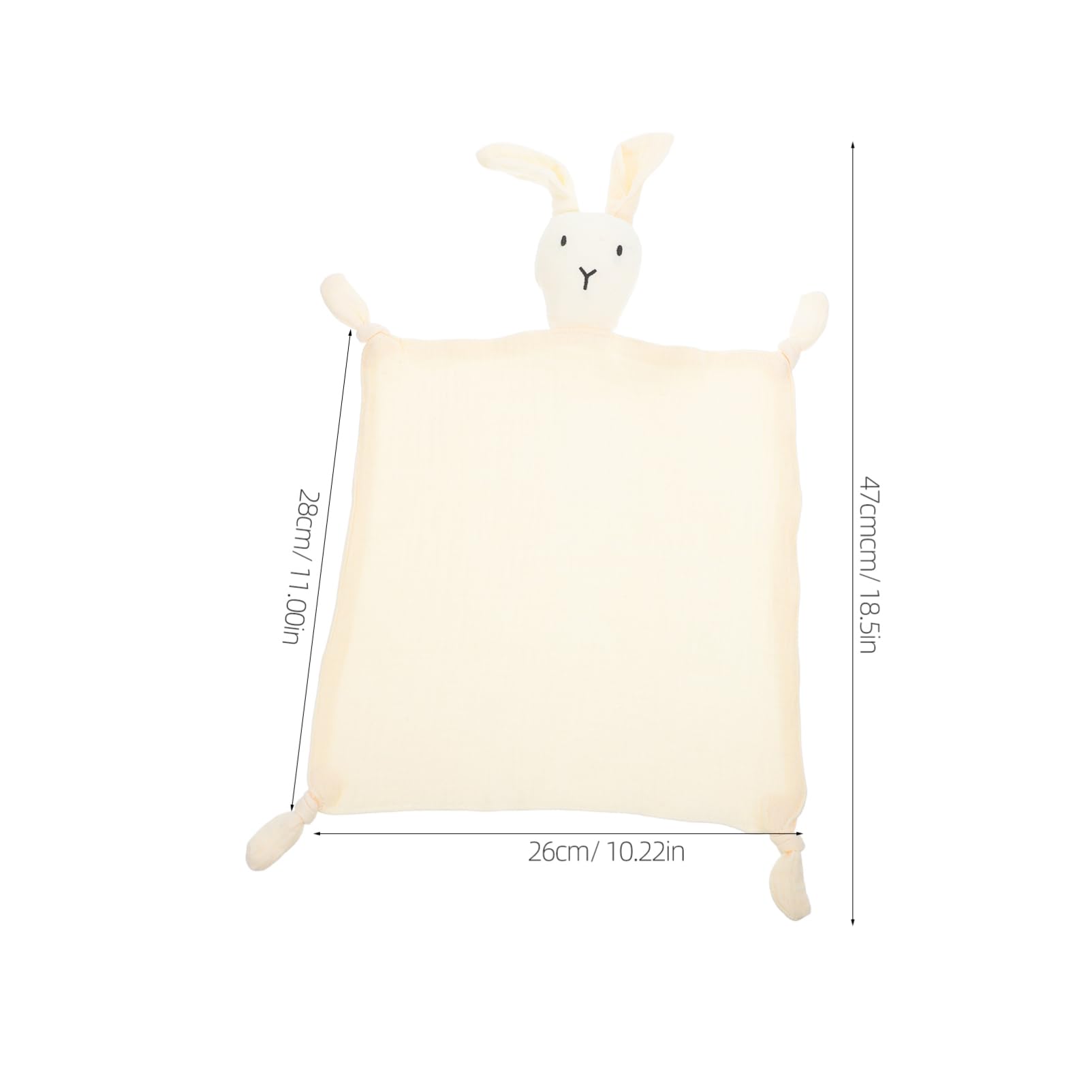 HAPINARY Bunny Comfort Blanket for Soft Muslin Security Blanket for Sleeping Soothing and Playtime Breathable Blanket for Boys
