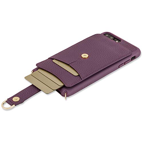 Vaultskin Victoria Crossbody Iphone Leather Wallet Case, Fashionable Bumper For Cards And Cash - Holds Up To 8 Cards (Iphone 7 Plus / 8 Plus, Violet, Leather Strap) #TOP4