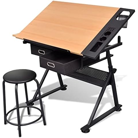 Table à Dessin Toshilian avec Tabouret Cover