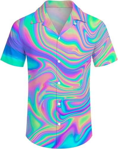 Men'S 2 Piece Tracksuit Hawaiian Shirt Shorts Button Down Shirt And Shorts Sets With Bucket Hats3