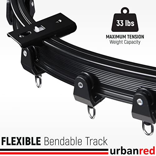 Urbanred Flexible Bendable Ceiling Curtain Track, 5 Meters (16.4Ft), Ceiling Track Ceiling Mount For Curtain Rail With Track Curtain System, Rv Curtain Track, Room Divider, Ceiling Track For Curtains #TOP1