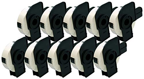 Cartridges Kingdom DK11204 DK-11204 17mm x 54mm Papier Étiquettes compatible pour BROTHER P-Touch Imprimantes, Papier thermique | 400 Étiquettes par Rouleau | PACK 10