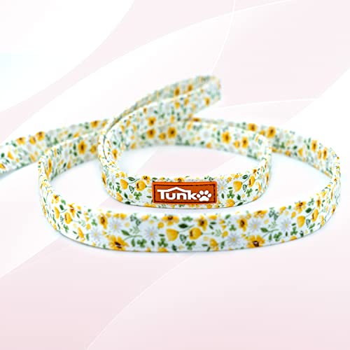 Image of Dog Leash Floral with Soft Comfy Cotton Handle，Girl Pet for Small Medium Large Dogs Cats Daily Walking（Daisy Flowers，S）