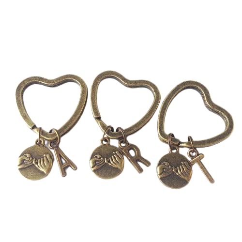 3 best friend keychain,pinky promise keychain,bff keychain,bronze keychain,3 sisters, sister keychain, set of 3