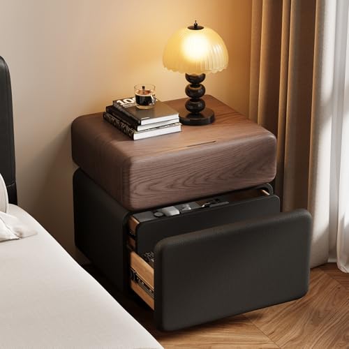 Table de chevet noire polyvalente à tiroirs pour optimiser l'espace - 2