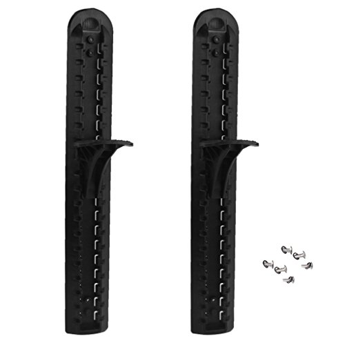 2 Pieces/Set 18″ Long Lightweight Black Nylon Sit-in & Sit-on Kayak Foot Brace Pedal with Screws
