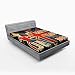 ABAKUHAUS británico Sábana Elastizada, Londres Inglés Bandera del Hombre, Suave Tela Decorativa Estampada Elástico en el Borde, 120 x 190 cm, Multicolor