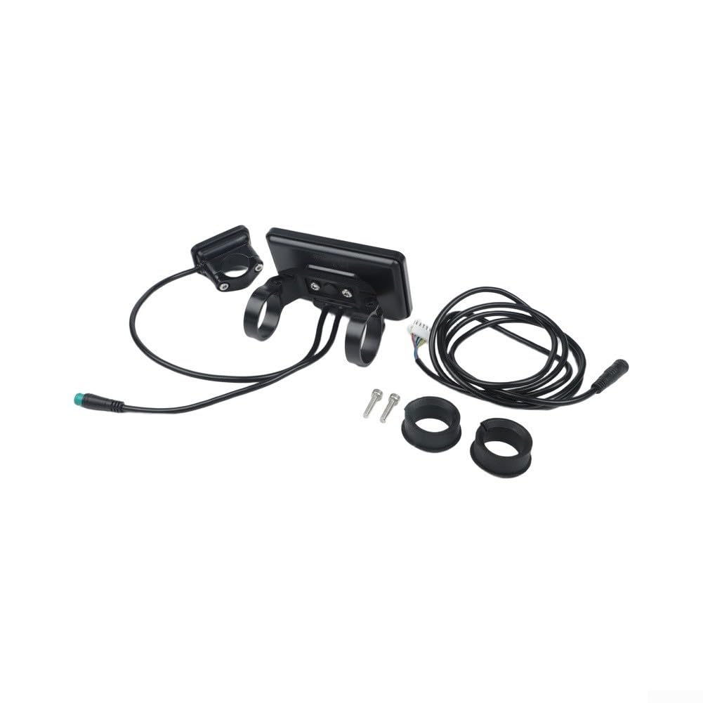 Display LCD T8 per bici elettrica, schermo colorato, 24 V-72 V, ampio ingresso, supporta 2 # 5S KDS per bafang V5 per protocolli KT, materiale ABS per parti di biciclette elettriche