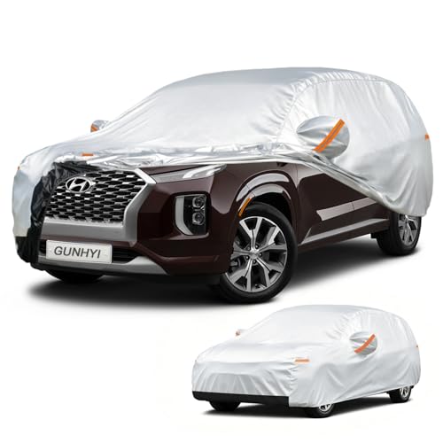 Image of GUNHYI Car Cover Custom Fit Hyundai Palisade (2018-2026) Waterproof for Automobiles, Oxford Sun Rain Dust Snow Protection (Ships from US Warehouse, Delivery 3-8 Days)