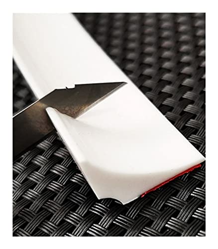 Shower Tray Sealing Strip Bendable Retaining Strip Countertop, Collapsible Shower Threshold Water Dam, Frameless Shower Threshold, Keeps Water Inside Threshold (Size : 2515 White_10m/393 inch)