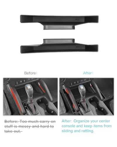 Image of CDEFG 2Pcs for 2022-2025 Nissan Frontier Center Console Organizer | for 2022-2025 Nissan Frontier (S /SV /PRO-X /PRO-4X / SL) Accessories Middle Console Gear Shift Side Tray Hanging Storage Box