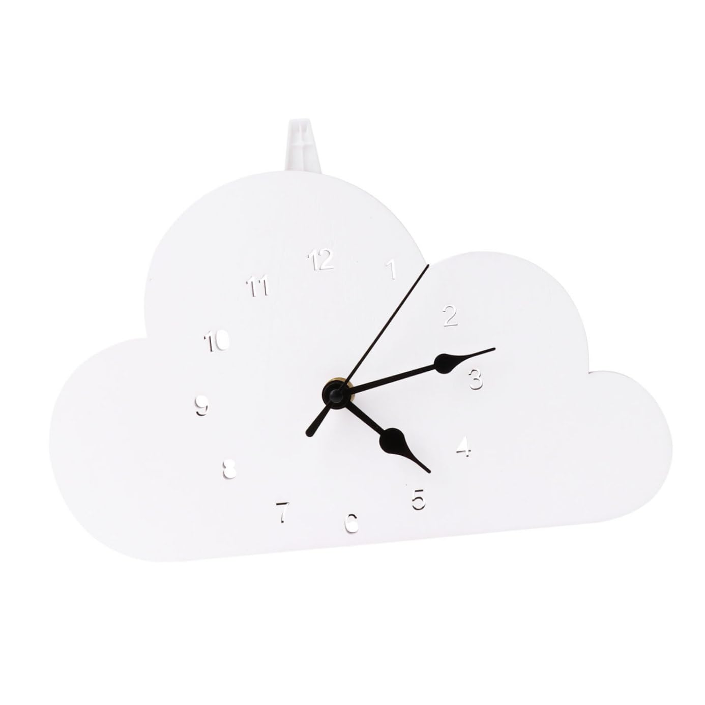 Reloj de diseño nórdico con números huecos blanco para escritorio