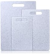 Hiorigin Chopping Board, 3-Piece Set, Dishwasher Safe, BPA-Free Plastic, Reversible Cutting Board...