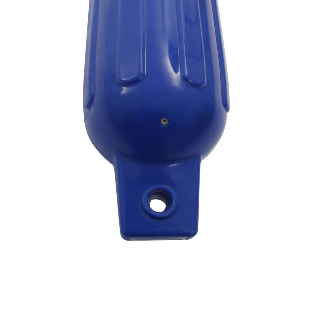 Aufblasbare Bootsfender 4 STK. Blau 41 x 11,5 cm PVC mit Ösen, inklusive Pumpe, glänzendes Design für maximalen Schutz an Klampen oder Schienen