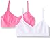 Maidenform Girl Big Girls' Slim  Seamfree Crop Bra (Pack of 2), Sugar Plum/White, Large