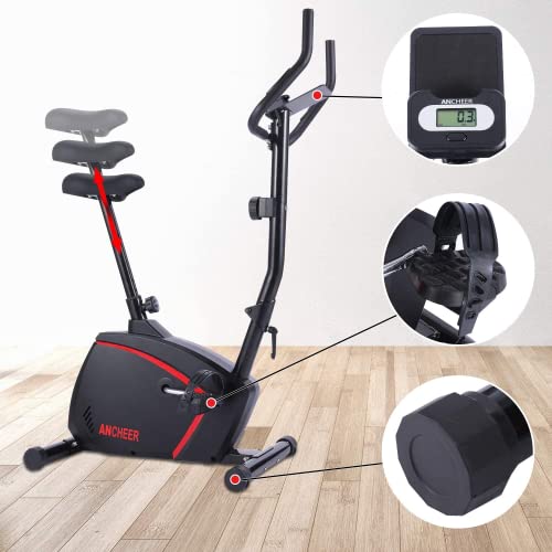 Heimtrainer mit 10-Stufen-Widerstand, leise und komfortabel, klappbarer Heimtrainer mit Monitor, verstellbarer Sitz – Bild 5