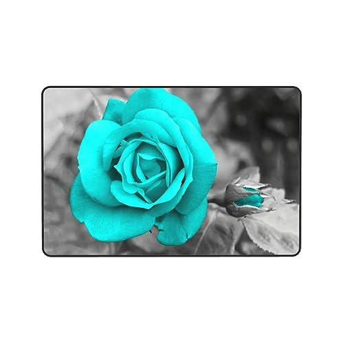 Tapis absorbant rose bleue flanelle anti-glisse pour la chambre - 8