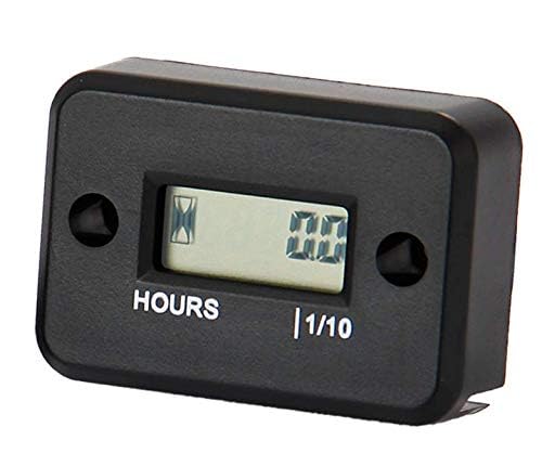 NR-HM006, wasserdichter Gaso-Motor, induktiver Stundenzähler für Motorrad, Schneemobil, Motocross (schwarz)