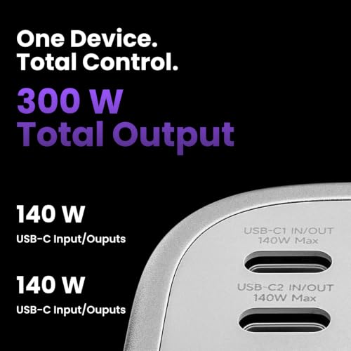 Image of Shargeek 300W Power Bank, 24000mAh Laptop Portable Charger with 140W PD3.1 USB-C& DC Output, Transparent Fast Charging Battery Pack for MacBook Pro, iPhone, Smart Display& RGB, Battery Pack
