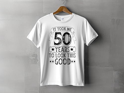 Seek Buy Love 50th Birthday T-Shirt, Funny Milestone Tee, It Took Me 50 Years to Look This Good Shirt, Vintage Style Party Gift, Unisex