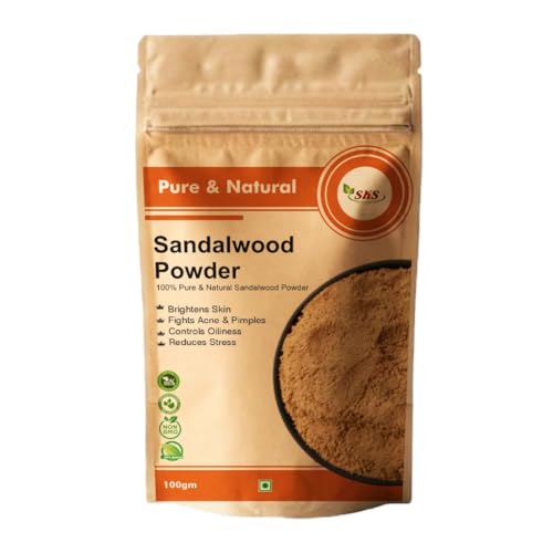 Image of SKS Sandalwood Face Pack Powder | Lightens Suntan, Dark Spots & Pigmentation | Prevents Acne Breakouts | Enriched with Chandan Powder for Glowing Skin & Tan Removal - 100g
