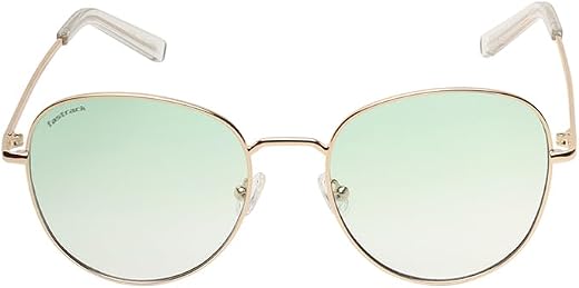 Fastrack Green Round Metal 100% UV Protected Sunglasses for Men and Women(M255GR5V)
