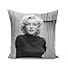 Housse de Coussin Taie Marilyn Monroe Portrait Star Hollywood Photo Retro (40x40 cm)