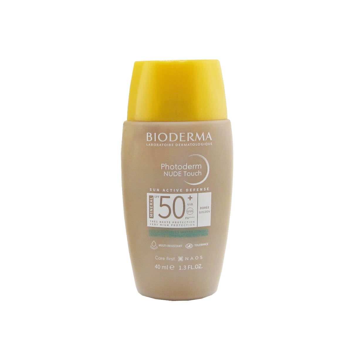 BIODERMA Protetor Solar Facial Photoderm Nude Touch FPS50+ Dourado 40Ml