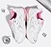 LUCKY STEP Women's Air Cushion Sneakers Rhinestone Fashion Running Gym Jogging Casual Sparkly Arch Support Walking Shoes (White/Pink,7 US)