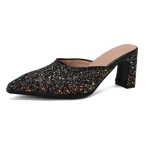 Sandales de robe de fête confortables à talon bloc chic