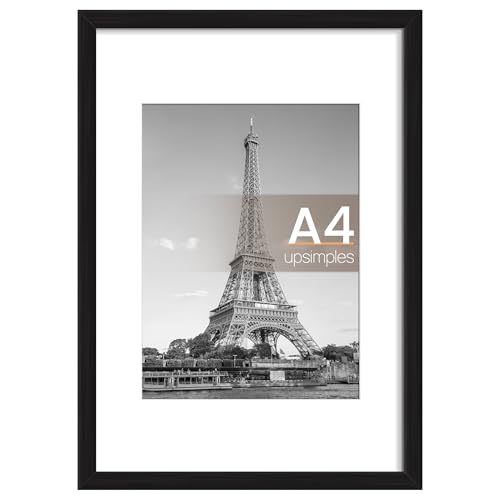 upsimples Bilderrahmen A4, Bilderrahmen Kinderzeichnungen A4，Leichter & dünner Rahmen Schwarz...